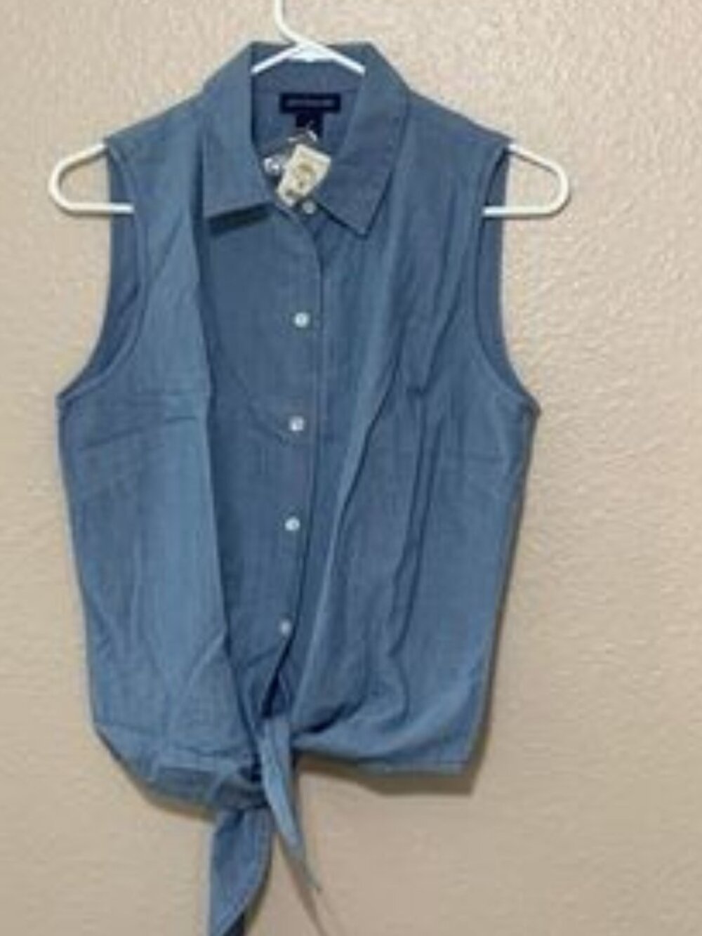 Women's blouse shirt tie front 10